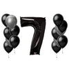 1 Large Number Balloon and 12 Latex in 3 Shades